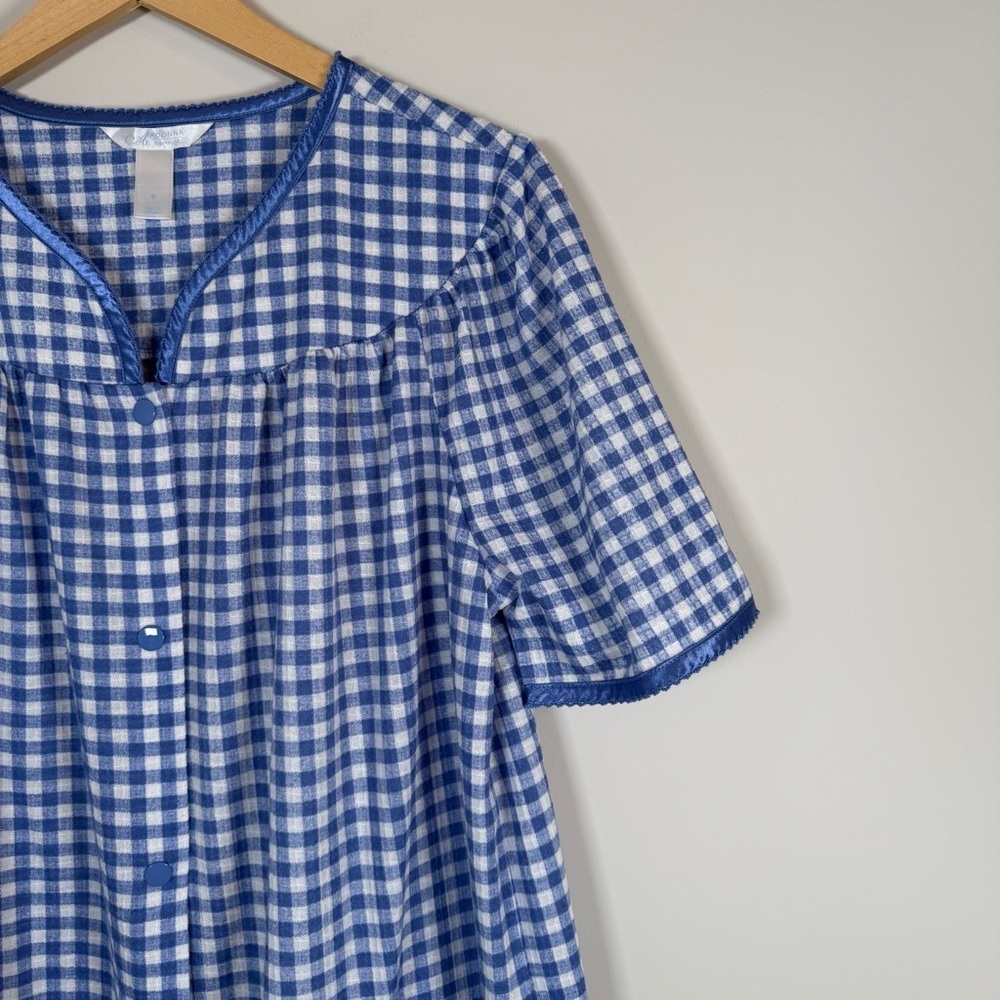 Adonna Sleepwear Bundle Set Lot Of 2 Plaid Floral Nightgown Pajama House Dresses - Picture 9 of 11